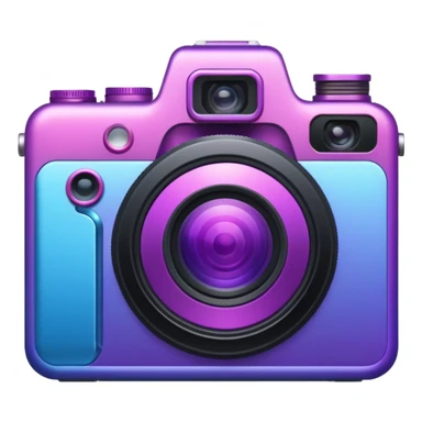 camera purple pink blue sticker