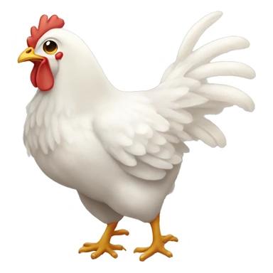 White chicken wing food sticker