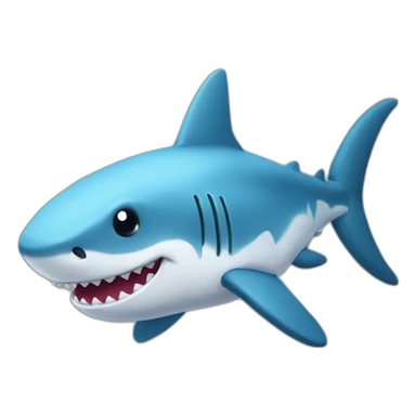 Plush shark sticker
