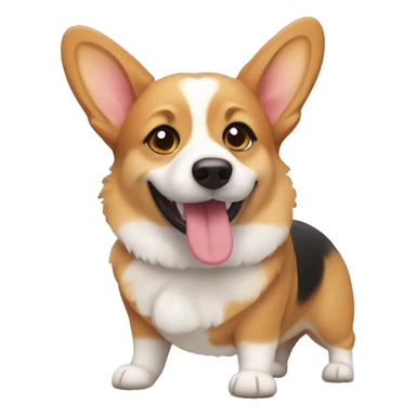 Tan corgi sticker
