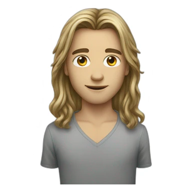 long-hair-young-male sticker