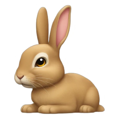 Lapin qui fait caca sticker