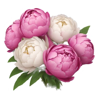Peonies bouquet sticker