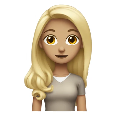 Blonde girl with is rabith sticker