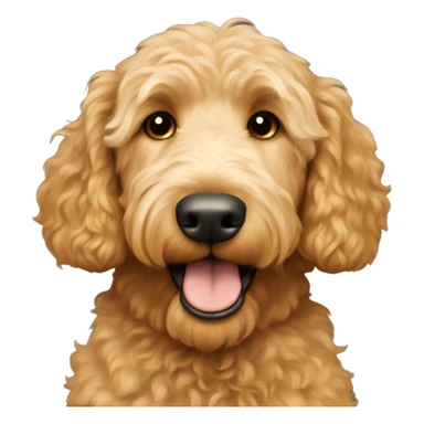 golden doodle toasting brown sticker