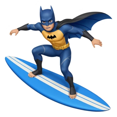 Batman surfing on a bat sticker