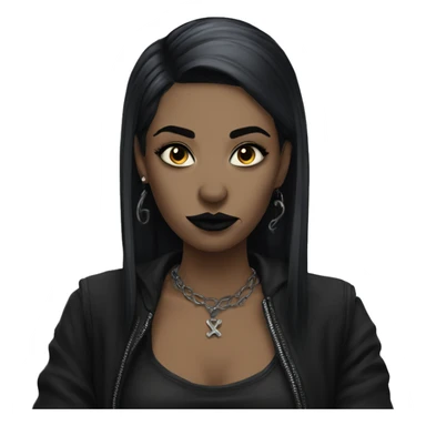 Goth woman with tattoos sticker