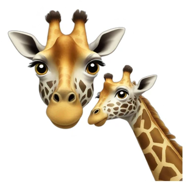Giraffe scares kid sticker