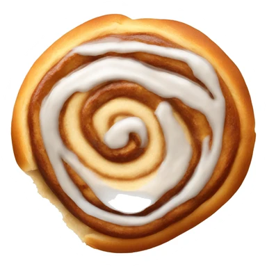 Cinnamon bun with icing sticker