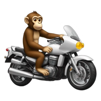a monkey on a motocycle sticker
