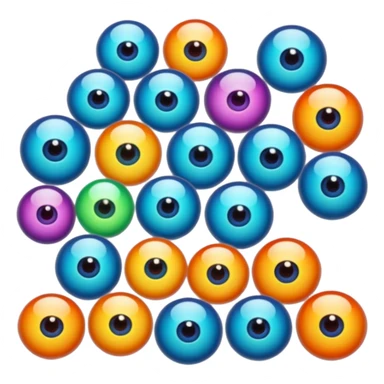 mass of eyeballs sticker