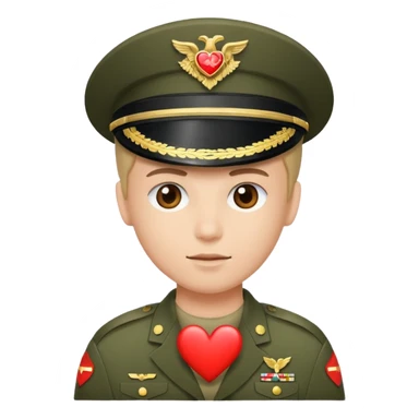 Military heart  sticker