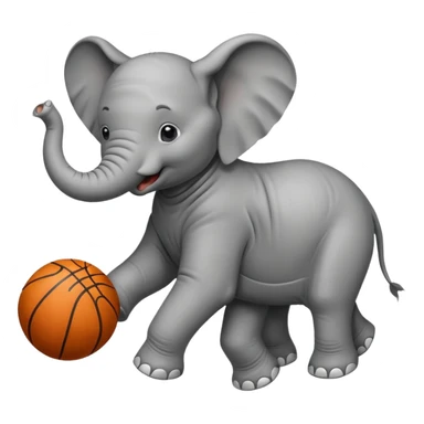 Elephant basketball sticker