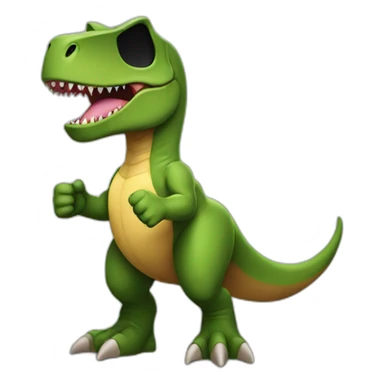 T-Rex wearing a Batman mask thumbs up sticker