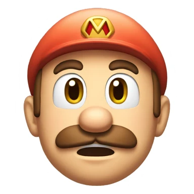 crying supermario face sticker