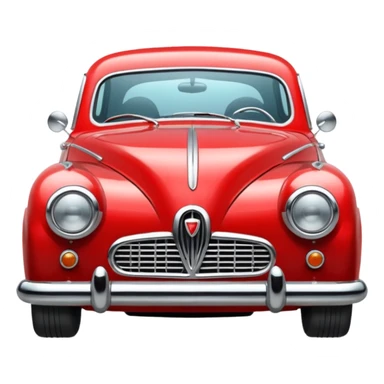 red vintage car emoji sticker