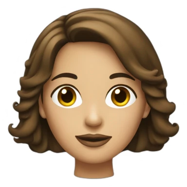 Brunette lady black car sticker