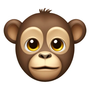 Cute little chubby monkey sticker