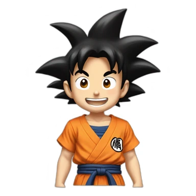 Kid goku smiling sticker