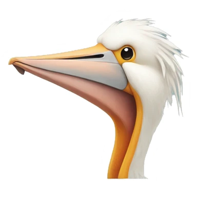 Anthropomorphic cartoon pelican sticker