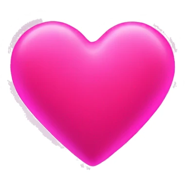 Neon pink puffy heart sticker
