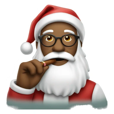 Santa smoking a cigar sticker