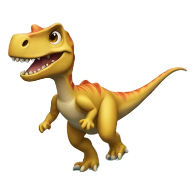 Dinossauro surfando na onda sticker