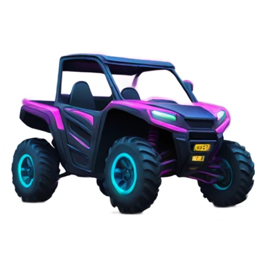 six wheel drive neon utv sticker