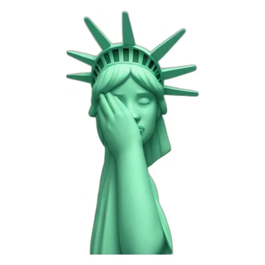 statue of liberty hands on head sticker