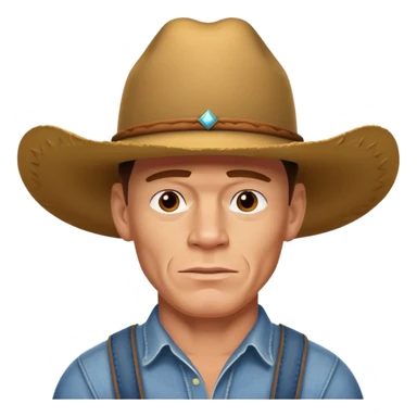 John Cena with an overly large cowboy hat sticker