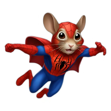 degu spiderman landing sticker