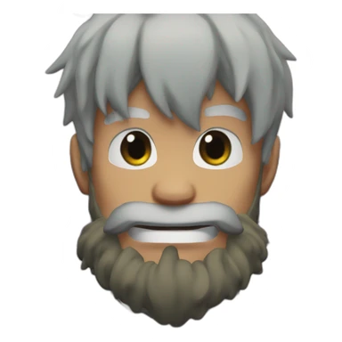 bearded man from the my hero academia universe sticker