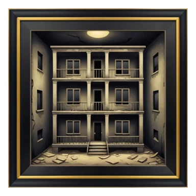 abondend apartment sticker