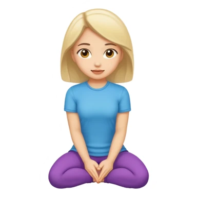 Girl on her knees sticker