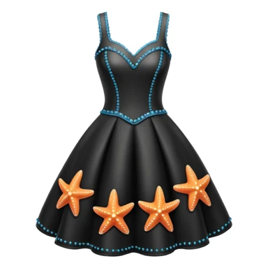 Starfish Dresses  in black leather wear sticker