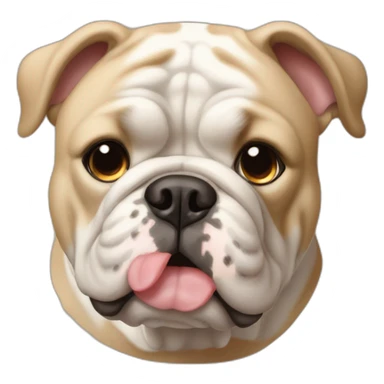 Bulldog frances beige sticker