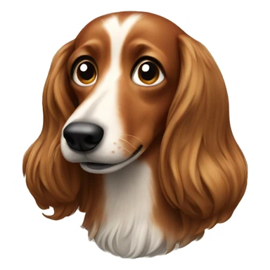 Long haired weenie dog  sticker