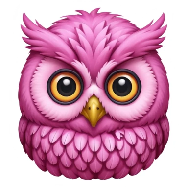 image of a pink owl sticker