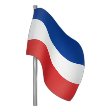 The French flag facing forward without attachment. sticker