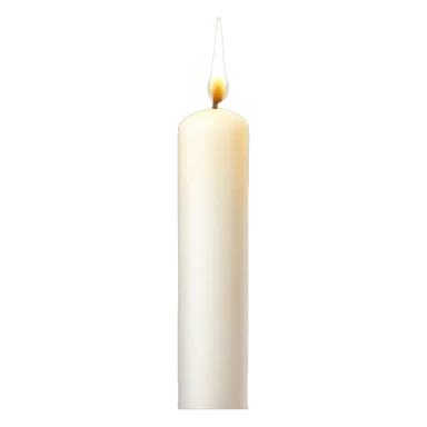 Long white Candle with light  sticker