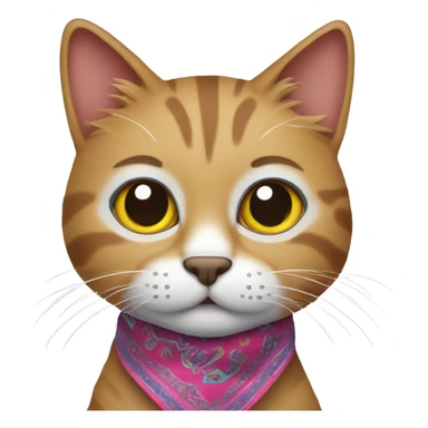 Cat with a bandana sticker