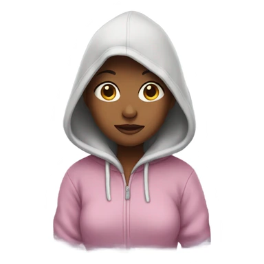 girl wearing a cozy hoodie  sticker