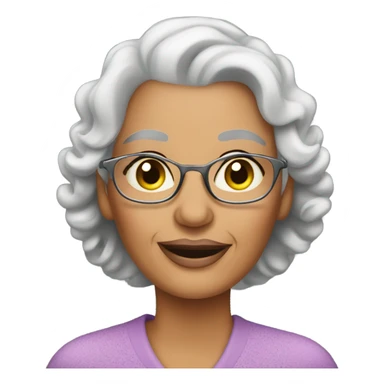 Grandmother with eyelash extensions  sticker