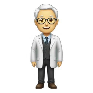 Professor showing a black board  sticker