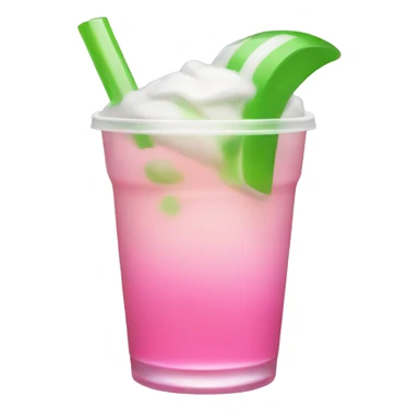 Pink and green drink sticker