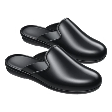 black plastic slipper sticker