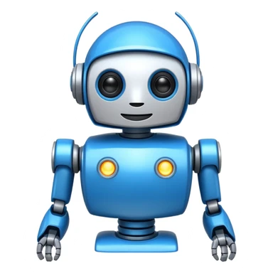 Crée-moi un robot sympathique, pour un chatbot moderne sticker
