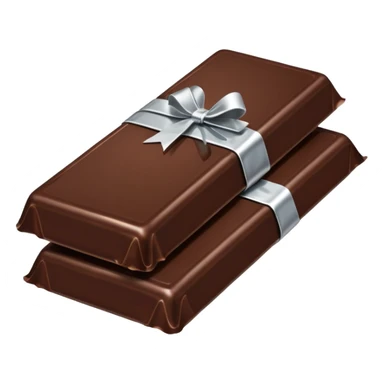 Draw a chocolate bar using an isometric camera with a High-Angle Shot. sticker
