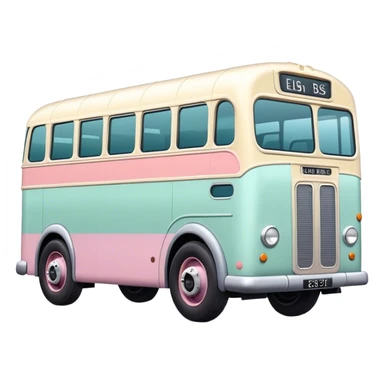 pastel British bus sticker
