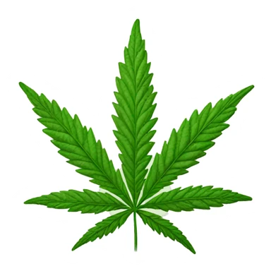 Marijuana leaf ￼ sticker